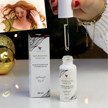 Nourishing Hair Oil-With Aloe Vera and six botanical oils -30 ml - LUX-Anic