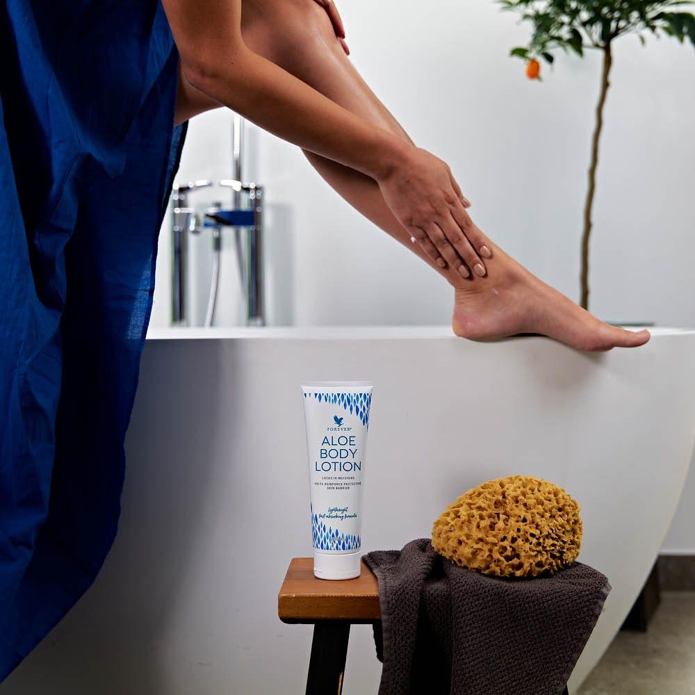 Set 2er Aloe Body Wash & Aloe Body Lotion – mit Aloe Vera, Jojobaöl und Arganöl